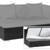 OUTFLEXX 2-Sitzer Ecksofa, Schwarz, Polyrattan, 145x85x70cm, Armlehne Links, Wasserfeste Kissenbox -Gartenmoebel Verkaufs-Shop 1 2392 3 BOX.jpg