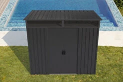 OUTTECH Gerätehaus, Anthrazit, Stahl, 194x238x203cm, Schiebetüren Und Fenster 10 OUTTECH Gerätehaus, Anthrazit, Stahl, 194x238x203cm, Schiebetüren Und Fenster -Gartenmoebel Verkaufs-Shop 20683 3 CGI.jpg