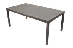 OUTFLEXX Dining Set, Braun Marmoriert, Polyrattan, Tisch 180x100cm, Spraystone, 6mm, 6 Sessel -Gartenmoebel Verkaufs-Shop 20 21232.jpg