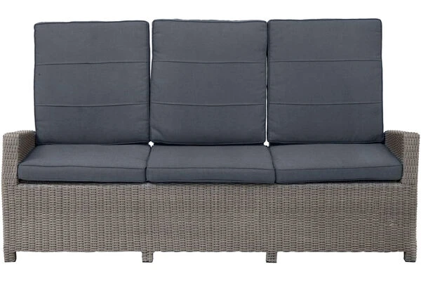 Ploß Vigo Comfort 3-Sitzer Speise-/Lounge-Sofa, Stahlgrau-meliert, Polyrattan, 210x84x110cm, Verstellbar 14 Ploß Vigo Comfort 3-Sitzer Speise-/Lounge-Sofa, Stahlgrau-meliert, Polyrattan, 210x84x110cm, Verstellbar – Bild 12