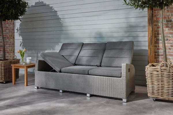 Ploß Vigo Comfort 3-Sitzer Speise-/Lounge-Sofa, Stahlgrau-meliert, Polyrattan, 210x84x110cm, Verstellbar 6 Ploß Vigo Comfort 3-Sitzer Speise-/Lounge-Sofa, Stahlgrau-meliert, Polyrattan, 210x84x110cm, Verstellbar – Bild 4