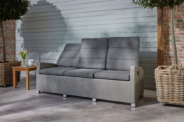 Ploß Vigo Comfort 3-Sitzer Speise-/Lounge-Sofa, Stahlgrau-meliert, Polyrattan, 210x84x110cm, Verstellbar 8 Ploß Vigo Comfort 3-Sitzer Speise-/Lounge-Sofa, Stahlgrau-meliert, Polyrattan, 210x84x110cm, Verstellbar – Bild 6