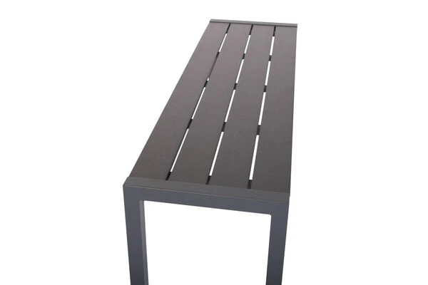 VILLANA Bank, Anthrazit, Alu/Holzimitat, 135x40x45 Cm, Für Bis Zu 3 Personen 7 VILLANA Bank, Anthrazit, Alu/Holzimitat, 135x40x45 Cm, Für Bis Zu 3 Personen – Bild 5