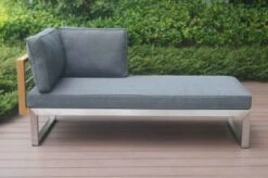 OUTFLEXX Lounger, Natur / Grau, FSC-Teak / Edelstahl / Olefin, 165x74x64 Cm, Armlehne Beidseitig Montierbar 16 OUTFLEXX Lounger, Natur / Grau, FSC-Teak / Edelstahl / Olefin, 165x74x64 Cm, Armlehne Beidseitig Montierbar -Gartenmoebel Verkaufs-Shop 21652 3.JPG