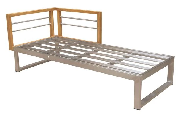 OUTFLEXX Lounger, Natur / Grau, FSC-Teak / Edelstahl / Olefin, 165x74x64 Cm, Armlehne Beidseitig Montierbar 8 OUTFLEXX Lounger, Natur / Grau, FSC-Teak / Edelstahl / Olefin, 165x74x64 Cm, Armlehne Beidseitig Montierbar – Bild 6