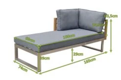 OUTFLEXX Lounger, Natur / Grau, FSC-Teak / Edelstahl / Olefin, 165x74x64 Cm, Armlehne Beidseitig Montierbar 17 OUTFLEXX Lounger, Natur / Grau, FSC-Teak / Edelstahl / Olefin, 165x74x64 Cm, Armlehne Beidseitig Montierbar -Gartenmoebel Verkaufs-Shop 21652 5 mass.jpg