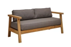OUTFLEXX Hamim 2-Sitzer, Natur/grau, Teak/Olefin, 190 X 80 X 60 Cm, Recycled Teak