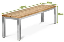 OUTFLEXX Classic Bank, Silber/natur, Edelstahl/recycled FSC-Teak, 200 X 40 X 45 Cm 12 OUTFLEXX Classic Bank, Silber/natur, Edelstahl/recycled FSC-Teak, 200 X 40 X 45 Cm -Gartenmoebel Verkaufs-Shop 21707 5.jpg