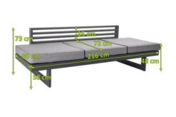 STERN Holly Dining-Bank/Liege, Anthrazit, Aluminium, 216x80x73 Cm, Inkl. Polster Grau Meliert -Gartenmoebel Verkaufs-Shop 21890 5.jpg