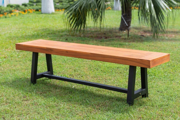 OUTFLEXX Bank, Natur/schwarz, Akazie, 160 X 36,5 X 45 Cm 3 OUTFLEXX Bank, Natur/schwarz, Akazie, 160 X 36,5 X 45 Cm