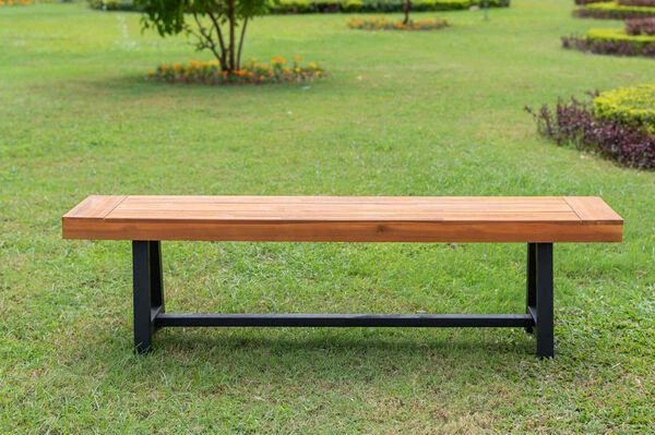 OUTFLEXX Bank, Natur/schwarz, Akazie, 160 X 36,5 X 45 Cm 5 OUTFLEXX Bank, Natur/schwarz, Akazie, 160 X 36,5 X 45 Cm – Bild 3