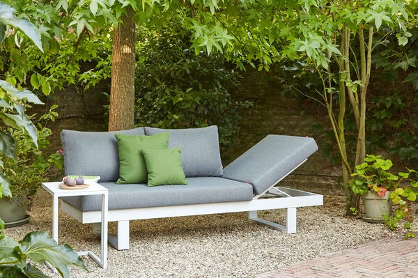 SIENA GARDEN Avenia Dining-Bank/Liege, Matt Weiß-grau/stone Grey, Aluminium, 73x195x70 Cm, Inkl. Sitz-und Rückenkissen 3 SIENA GARDEN Avenia Dining-Bank/Liege, Matt Weiß-grau/stone Grey, Aluminium, 73x195x70 Cm, Inkl. Sitz-und Rückenkissen