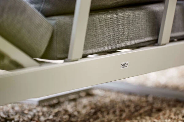 SIENA GARDEN Avenia Dining-Bank/Liege, Matt Weiß-grau/stone Grey, Aluminium, 73x195x70 Cm, Inkl. Sitz-und Rückenkissen 6 SIENA GARDEN Avenia Dining-Bank/Liege, Matt Weiß-grau/stone Grey, Aluminium, 73x195x70 Cm, Inkl. Sitz-und Rückenkissen – Bild 4