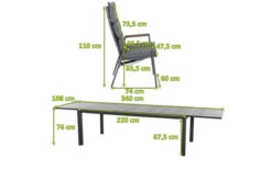 SIENA GARDEN Savona/Kingston Esstischgarnitur, Matt Graphit/grau/wood Look, Alu/Teak/Keramik/Texfabric, Tisch 220/340x108 Cm, 10 Stapelsessel -Gartenmoebel Verkaufs-Shop 22052 5.jpg