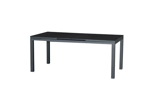 SIENA GARDEN Savona/Miros Esstischgarnitur, Matt Graphit/grau, Alu/Teak/Spraystone/Texfabric, Tisch 180/240x90 Cm, 6 Stapelsessel 5 SIENA GARDEN Savona/Miros Esstischgarnitur, Matt Graphit/grau, Alu/Teak/Spraystone/Texfabric, Tisch 180/240x90 Cm, 6 Stapelsessel – Bild 3