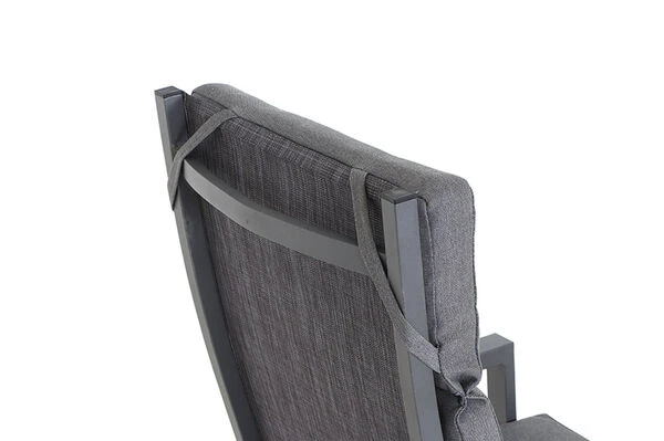 SIENA GARDEN Savona/Miros Esstischgarnitur, Matt Graphit/grau, Alu/Teak/Spraystone/Texfabric, Tisch 180/240x90 Cm, 6 Stapelsessel 10 SIENA GARDEN Savona/Miros Esstischgarnitur, Matt Graphit/grau, Alu/Teak/Spraystone/Texfabric, Tisch 180/240x90 Cm, 6 Stapelsessel – Bild 8