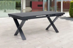 OUTFLEXX Esstischgarnitur, OUTFLEXX® Anthrazit Matt, Alu / Spraystone / Teak, Tisch 180/280x100cm, 6 Multipositionssessel -Gartenmoebel Verkaufs-Shop 22124 4.jpg