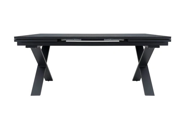 OUTFLEXX Esstischgarnitur, OUTFLEXX® Anthrazit Matt, Alu / Spraystone / Teak, Tisch 180/280x100cm, 6 Stapelsessel 12 OUTFLEXX Esstischgarnitur, OUTFLEXX® Anthrazit Matt, Alu / Spraystone / Teak, Tisch 180/280x100cm, 6 Stapelsessel – Bild 10