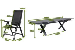 OUTFLEXX Esstischgarnitur, OUTFLEXX® Anthrazit Matt, Alu / Spraystone / Textil, Tisch 180/280x100cm, 10 Multipositionssessel -Gartenmoebel Verkaufs-Shop 22135 5.jpg