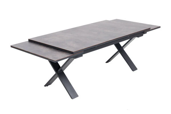 OUTFLEXX Esstischgarnitur, OUTFLEXX® Anthrazit Matt, Alu /HPL / Teak, Tisch 180/280x100cm, 8 Multipositionssessel 10 OUTFLEXX Esstischgarnitur, OUTFLEXX® Anthrazit Matt, Alu /HPL / Teak, Tisch 180/280x100cm, 8 Multipositionssessel – Bild 8