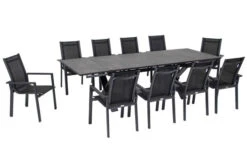 OUTFLEXX Esstischgarnitur, OUTFLEXX® Anthrazit Matt, Alu / HPL / Textil, Tisch 180/280x100cm, 10 Stapelsessel -Gartenmoebel Verkaufs-Shop 22160 2.jpg