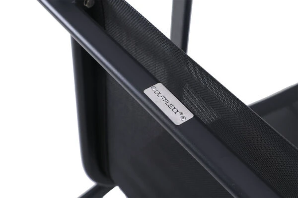 OUTFLEXX Esstischgarnitur, OUTFLEXX® Anthrazit Matt, Alu / HPL / Textil, Tisch 180/280x100cm, 8 Sessel, Stapelbar 18 OUTFLEXX Esstischgarnitur, OUTFLEXX® Anthrazit Matt, Alu / HPL / Textil, Tisch 180/280x100cm, 8 Sessel, Stapelbar – Bild 16