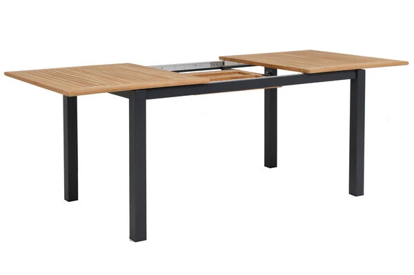 OUTFLEXX Esstischgarnitur, OUTFLEXX® Anthrazit Matt, Alu / Teak / Textil, Tisch 150/210x90cm, 6 Multipositionssessel 10 OUTFLEXX Esstischgarnitur, OUTFLEXX® Anthrazit Matt, Alu / Teak / Textil, Tisch 150/210x90cm, 6 Multipositionssessel – Bild 8