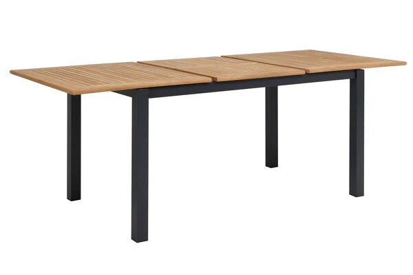 OUTFLEXX Esstischgarnitur, OUTFLEXX® Anthrazit Matt, Alu / Teak / Textil, Tisch 150/210x90cm, 6 Multipositionssessel 11 OUTFLEXX Esstischgarnitur, OUTFLEXX® Anthrazit Matt, Alu / Teak / Textil, Tisch 150/210x90cm, 6 Multipositionssessel – Bild 9