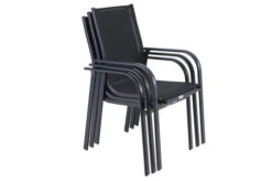 OUTFLEXX Esstischgarnitur, OUTFLEXX® Anthrazit Matt, Alu / Teak / Textil, Tisch 150/210x90cm, 6 Sessel, Stapelbar -Gartenmoebel Verkaufs-Shop 22183 13.jpg