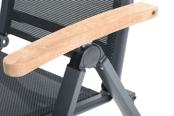 OUTFLEXX Esstischgarnitur, OUTFLEXX® Anthrazit Matt, Alu / Teak / Textil, Tisch 180/240x100cm, 6 Multipositionssessel 13 OUTFLEXX Esstischgarnitur, OUTFLEXX® Anthrazit Matt, Alu / Teak / Textil, Tisch 180/240x100cm, 6 Multipositionssessel – Bild 11