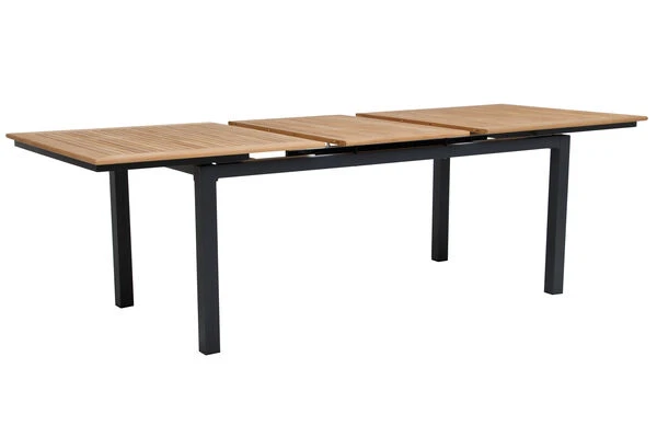 OUTFLEXX Esstischgarnitur, OUTFLEXX® Anthrazit Matt, Alu / Teak / Textil, Tisch 180/240x100cm, 6 Multipositionssessel 9 OUTFLEXX Esstischgarnitur, OUTFLEXX® Anthrazit Matt, Alu / Teak / Textil, Tisch 180/240x100cm, 6 Multipositionssessel – Bild 7