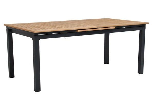 OUTFLEXX Esstischgarnitur, OUTFLEXX® Anthrazit Matt, Alu / Teak / Textil, Tisch 180/240x100cm, 6 Multipositionssessel 10 OUTFLEXX Esstischgarnitur, OUTFLEXX® Anthrazit Matt, Alu / Teak / Textil, Tisch 180/240x100cm, 6 Multipositionssessel – Bild 8