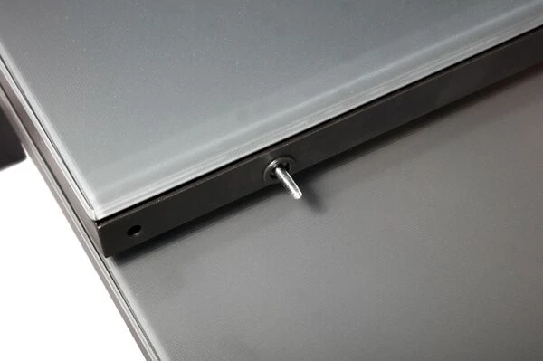 OUTFLEXX Premium Esstischgarnitur, OUTFLEXX® Anthrazit Matt, Alu / Glas / Teak, Tisch 180/240x100cm, 4 Stapelsessel, 2 Multipo 14 OUTFLEXX Premium Esstischgarnitur, OUTFLEXX® Anthrazit Matt, Alu / Glas / Teak, Tisch 180/240x100cm, 4 Stapelsessel, 2 Multipo – Bild 12