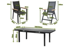 OUTFLEXX Premium Esstischgarnitur, OUTFLEXX® Anthrazit Matt, Alu / Glas / Teak, Tisch 180/240x100cm, 4 Stapelsessel, 2 Multipo 26 OUTFLEXX Premium Esstischgarnitur, OUTFLEXX® Anthrazit Matt, Alu / Glas / Teak, Tisch 180/240x100cm, 4 Stapelsessel, 2 Multipo -Gartenmoebel Verkaufs-Shop 22209 5.jpg