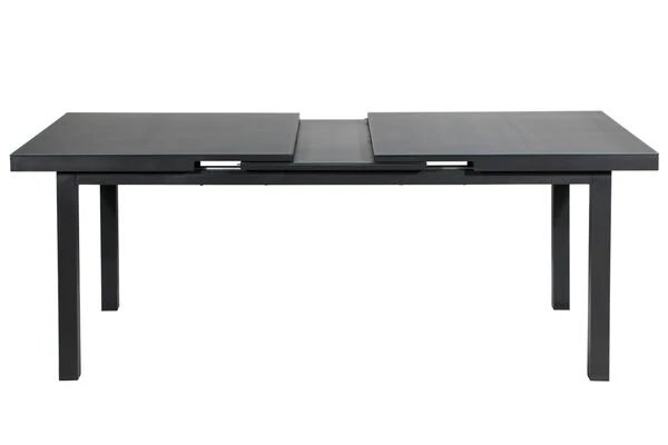 OUTFLEXX Premium Esstischgarnitur, OUTFLEXX® Anthrazit Matt, Alu / Glas / Teak, Tisch 180/240x100cm, 4 Stapelsessel, 2 Multipo 10 OUTFLEXX Premium Esstischgarnitur, OUTFLEXX® Anthrazit Matt, Alu / Glas / Teak, Tisch 180/240x100cm, 4 Stapelsessel, 2 Multipo – Bild 8