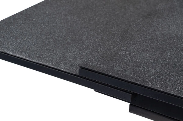 OUTFLEXX Esstischgarnitur, Anthrazit, Alu / Keramik / Textil, 180/280x100cm, 6 Stapelsessel 12 OUTFLEXX Esstischgarnitur, Anthrazit, Alu / Keramik / Textil, 180/280x100cm, 6 Stapelsessel – Bild 10