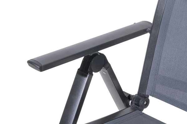 OUTFLEXX Esstischgarnitur, Anthrazit, Alu / Keramik / Textil, 180/280x100cm, 2 Multipo, 6 Stapelsessel 16 OUTFLEXX Esstischgarnitur, Anthrazit, Alu / Keramik / Textil, 180/280x100cm, 2 Multipo, 6 Stapelsessel – Bild 14