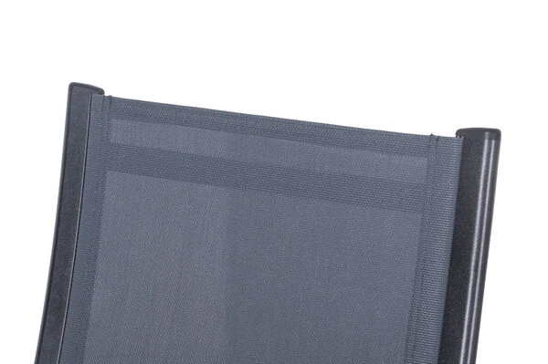 OUTFLEXX Esstischgarnitur, Anthrazit, Alu / Keramik / Textil, 180/280x100cm, 2 Multipo, 6 Stapelsessel 17 OUTFLEXX Esstischgarnitur, Anthrazit, Alu / Keramik / Textil, 180/280x100cm, 2 Multipo, 6 Stapelsessel – Bild 15