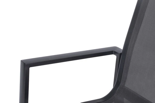 OUTFLEXX Esstischgarnitur, Anthrazit, Alu / Keramik / Textil, 180/280x100cm, 2 Multipo, 6 Stapelsessel 21 OUTFLEXX Esstischgarnitur, Anthrazit, Alu / Keramik / Textil, 180/280x100cm, 2 Multipo, 6 Stapelsessel – Bild 19