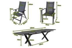 OUTFLEXX Esstischgarnitur, Anthrazit, Alu / Keramik / Textil, 180/280x100cm, 2 Multipo, 6 Stapelsessel 26 OUTFLEXX Esstischgarnitur, Anthrazit, Alu / Keramik / Textil, 180/280x100cm, 2 Multipo, 6 Stapelsessel -Gartenmoebel Verkaufs-Shop 22236 5.jpg