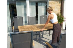 HARTMAN Silencio / Aruba Sitzgruppe, Xerix/natur, Alu/Teak, 6 Dining Sessel, 160/220x90cm, FSC-Teak Armlehnen 19 HARTMAN Silencio / Aruba Sitzgruppe, Xerix/natur, Alu/Teak, 6 Dining Sessel, 160/220x90cm, FSC-Teak Armlehnen -Gartenmoebel Verkaufs-Shop 22443 9 3.jpg 3