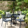 HARTMAN Preston Esstischgarnitur, Grau, Alu-Guss, 4 Dining Sessel, Inklusive Polster -Gartenmoebel Verkaufs-Shop 22449 4.jpg