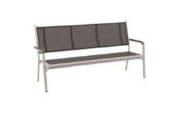 KETTLER BasicPlus3er Bank, Silber/anthrazit, Alu/Textilene, 67 X 97 X 191, 0310612-0000