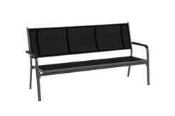 KETTLER BasicPlus 3er Bank, Anthrazit, Alu/Textilene, 67x97x191, 0310612-7000