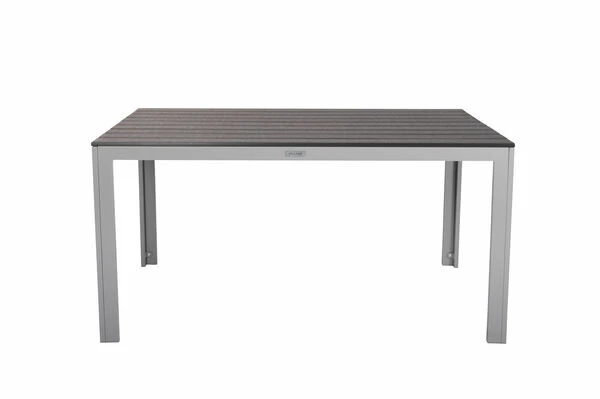 VILLANA Esstischgarnitur, Silber/schwarz, Alu/Holzimitat, Tisch 150x90cm, 2 Bänke Für 6 Personen 12 VILLANA Esstischgarnitur, Silber/schwarz, Alu/Holzimitat, Tisch 150x90cm, 2 Bänke Für 6 Personen – Bild 10