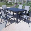 VILLANA Esstischgarnitur, Anthrazit/grau, Alu/Holzimitat/Textil, Tisch 150x90cm, 6 Sessel, Stapelbar -Gartenmoebel Verkaufs-Shop 22576 01.jpg