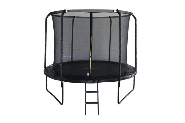 OUTTECH Pole Trampolin, Schwarz, Metallsprungfedern, Stahlgestänge, Ø 245 Cm, Mit Sicherheitsnetz Und Leiter 3 OUTTECH Pole Trampolin, Schwarz, Metallsprungfedern, Stahlgestänge, Ø 245 Cm, Mit Sicherheitsnetz Und Leiter