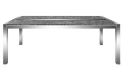 OUTFLEXX Esstischgarnitur, Silber/schwarz, Edelstahl/Granit/Textil, 200x100 Cm, 6 Stühle, Padded, Teakarmlehnen 26 OUTFLEXX Esstischgarnitur, Silber/schwarz, Edelstahl/Granit/Textil, 200x100 Cm, 6 Stühle, Padded, Teakarmlehnen -Gartenmoebel Verkaufs-Shop 22767 15.JPG