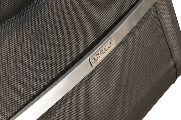 OUTFLEXX Esstischgarnitur, Silber/schwarz, Edelstahl/Granit/Textil, 200x100 Cm, 4 Freischwinger, 2 Multipos, Padded, Armlehnen Aus FSC-Teak 11 OUTFLEXX Esstischgarnitur, Silber/schwarz, Edelstahl/Granit/Textil, 200x100 Cm, 4 Freischwinger, 2 Multipos, Padded, Armlehnen Aus FSC-Teak – Bild 9