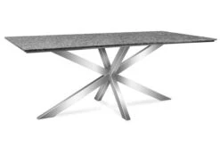 OUTFLEXX Esstischgarnitur, Silber/schwarz, Edelstahl/Granit/Textil, 200x100 Cm, 4 Gartensessel, 2 Multipos, Armlehnen Aus FSC-Teak 13 OUTFLEXX Esstischgarnitur, Silber/schwarz, Edelstahl/Granit/Textil, 200x100 Cm, 4 Gartensessel, 2 Multipos, Armlehnen Aus FSC-Teak -Gartenmoebel Verkaufs-Shop 22786 02.JPG